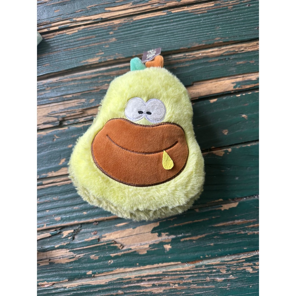 Kawaii Avocado Plush Stuffed Animal Toy Green Fruit Soft Fuzzy Small 4.5 Inch